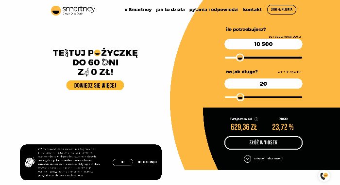 Smartney - kredyt gotówkowy do 60 000 zł